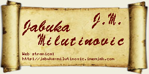 Jabuka Milutinović vizit kartica
